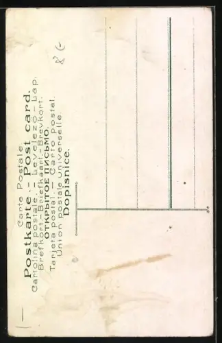 AK Frau liegt auf dem Sterbebett, zwei Engel blicken auf sie herab, Elterngrab