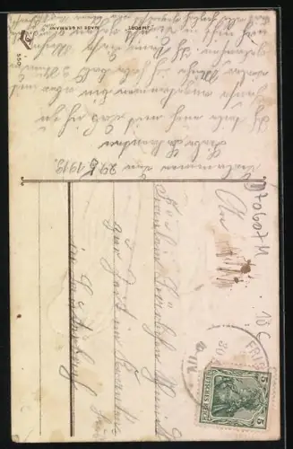 AK Schutzengel wacht über ein Kind auf einem Steg