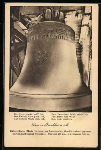 AK Frankfurt a. M., Kaiser-Glocke im Kaiser-Dom