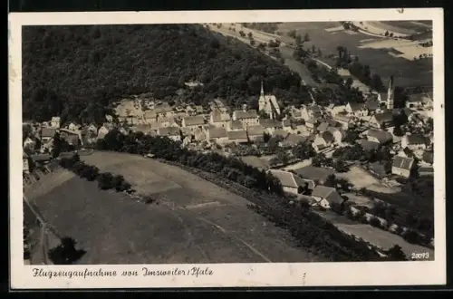 AK Imsweiler /Pfalz, Flugzeugaufnahme des Ortes