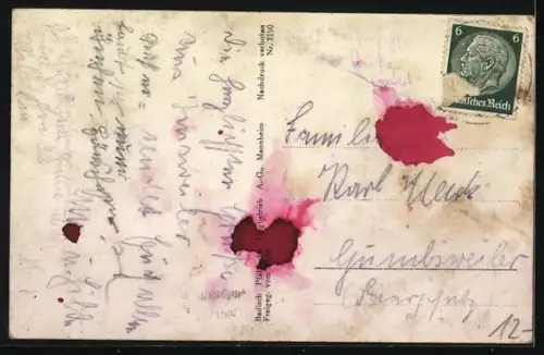 AK Imsweiler /Pfalz, Flugzeugaufnahme des Ortes mit Kirchen