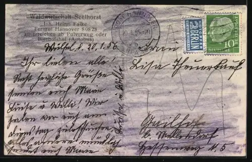 AK Bemerode /Hannover, Gasthof Waldwirtschaft Seelhorst, Inh. Heinr. Falke