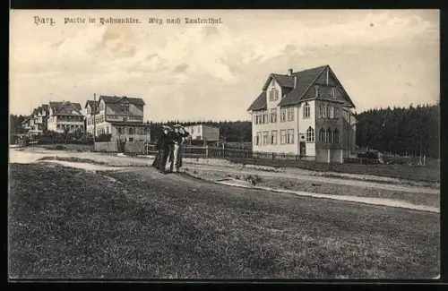 AK Hahnenklee /Harz, Weg nach Lautenthal