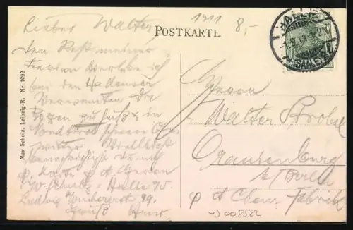 AK Halle a. S., Moritzburg, Im Burghof