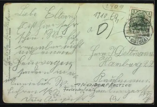 AK Niendorf a. Ostsee, Haus in der Ferienkolonie