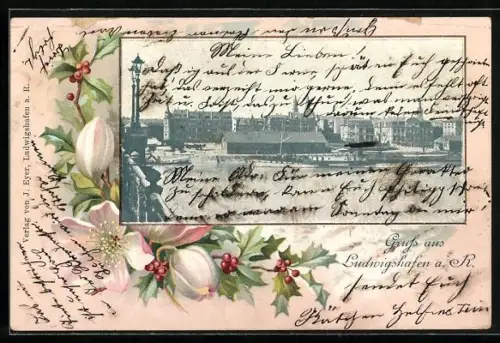 AK Ludwigshafen a. Rh., Rheinpartie im Ort