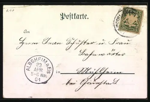 AK Ludwigshafen a. Rh., Rheinpartie im Ort