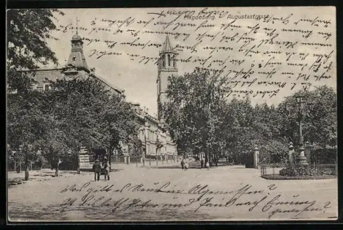 AK Magdeburg, Blick in die Augustastrasse