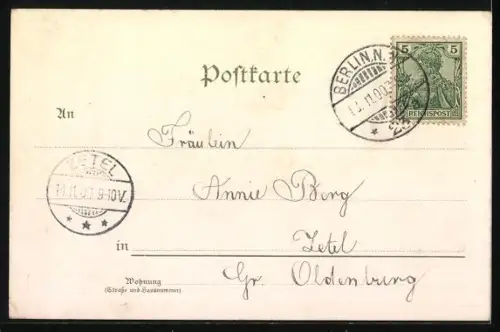 Lithographie Berlin, National-Denkmal Kaiser Wilhelm des Grossen, Reichsadler