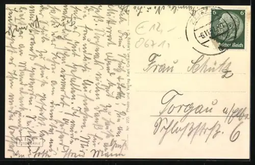 AK Zeitz, Platz, Blick auf das Rathaus