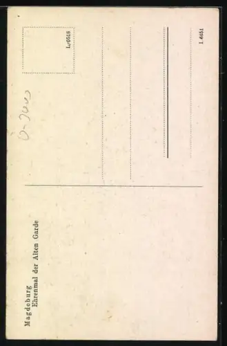 AK Magdeburg, Ehrenmal der Alten Garde