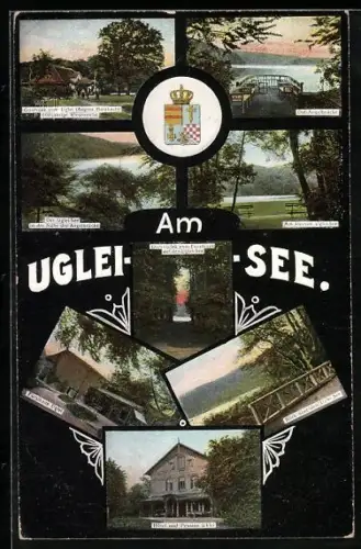 AK Uglei-See, Gasthaus Zum Uglei, Dampfersteg, Gasthaus und Pension Uklei