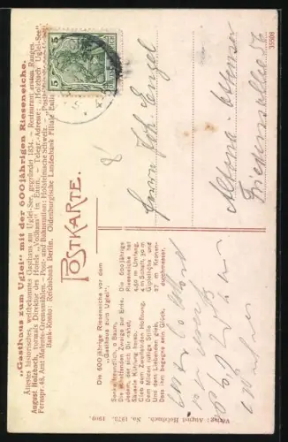 AK Uglei-See, Gasthaus Zum Uglei, Dampfersteg, Gasthaus und Pension Uklei