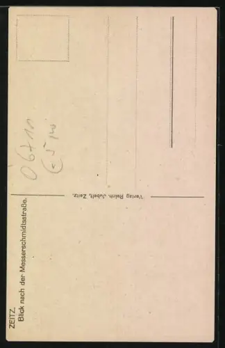 AK Zeitz, Blick nach der Messerschmidtstrasse