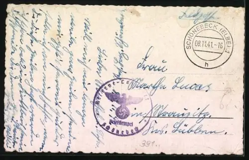 AK Bad Salzelmen, Parkhaus mit Parkeingang