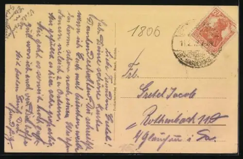 AK Gr. Wusterwitz, Pfarrhaus mit Kirche