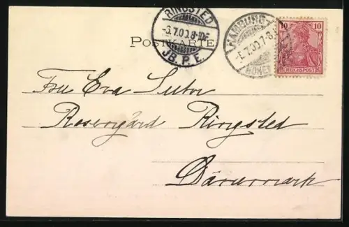 AK Hamburg-Uhlenhorst, Aussenalster, Strasse & Villen Schöne Aussicht