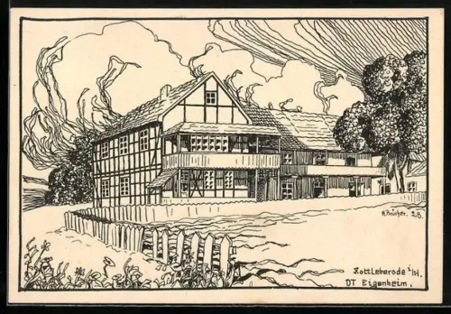 AK Rottleberode a.H., Jugendburg des Kyffhäuser-Turngaues e. V. auf dem Ritterberge, DT Eigenheim