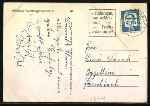 AK Bad Dürkheim, Dürkheimer Fass, Wurstmarkt, Nachschub rollt, Volksfest