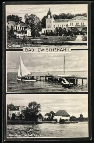 AK Bad Zwischenahn, Kurhaus, Am Meer mit Fährhaus, Segelboote