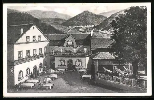AK Fachbach b. Bad Ems, Gasthaus Deutscher Kaiser, Inh. A. Hermann