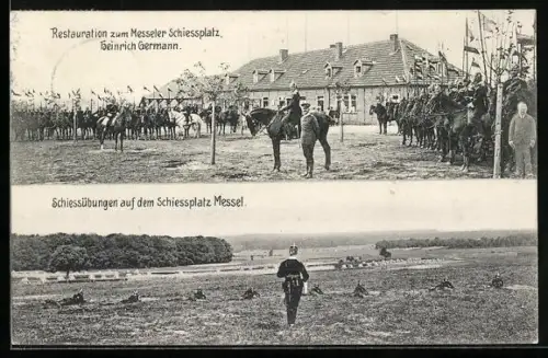 AK Messel, Schiessübungen auf dem Schiessplatz Messel, Restaurant zum Messeler Schiessplatz