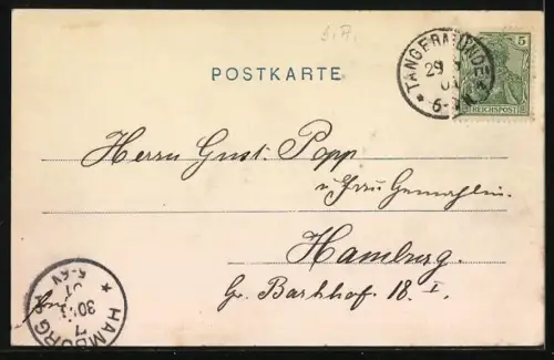 AK Tangermünde, Strassenpartie am Neustädter Tor