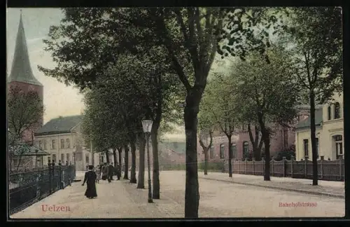 AK Uelzen, Bahnhofstrasse, Photographische Anstalt