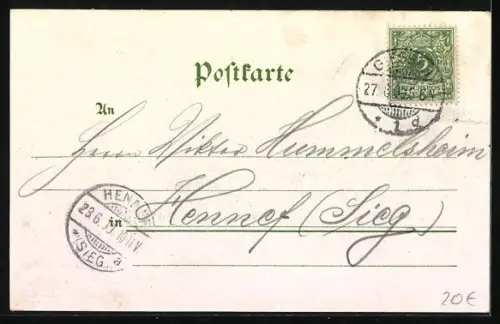 Lithographie Giessen, Löberstrasse, Staufenberg