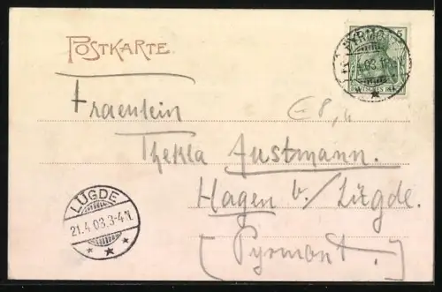 AK Pyrmont, Blick in die Bassinstrasse