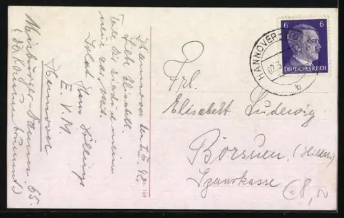 AK Alt-Hannover, Bergstrasse mit Fachwerkhäusern