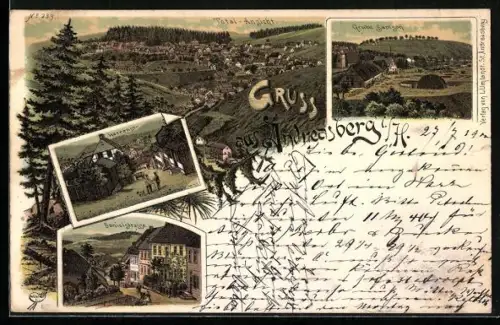 AK St. Andreasberg, Totalansicht, Grube Samson, Herrenstrasse und Danielstrasse