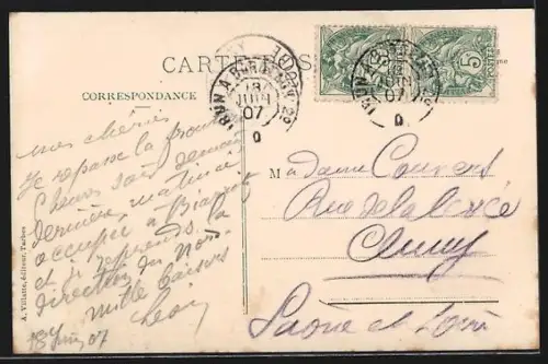 AK Hendaye, L`arrivée à la frontière. Le dernier pont francais