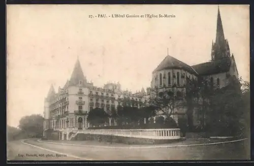 AK Pau, L`Hôtel Gassion et l`Église St-Martin