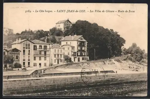 AK Saint-Jean-de-Luz /La Cote basque, Les Villas de Ciboure, Route de Socoa