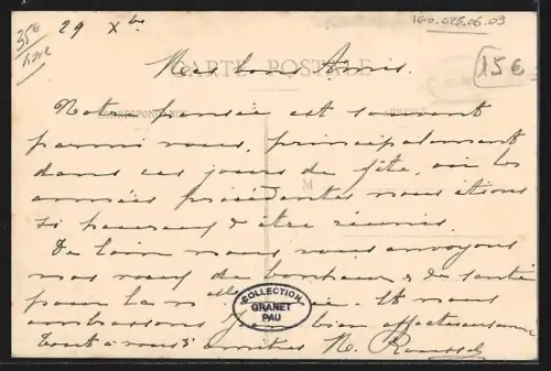 AK Pau, Maison de Repos et de Convalescence Le Hameau avec jardin et visiteurs se relaxant