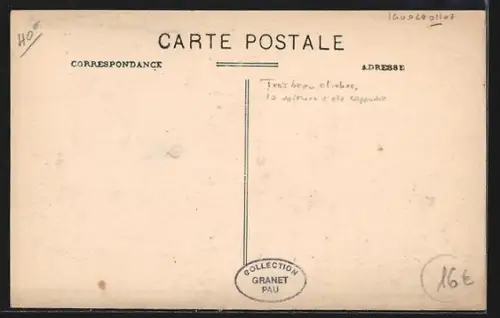 AK Pau, Hôtel Continental avec voiture ancienne devant le bâtiment