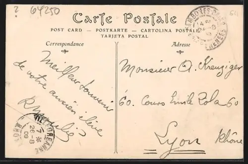 AK Itsatsou /Basses-Pyrénées, Le Pont de Laxia et le Restaurant du Mont Roland