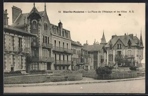 AK Biarritz, La Place de l`Attalaye et les Villas