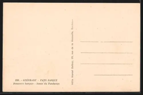 AK Guéthary /Pays Basque, Danseurs basques, danse du Fandango