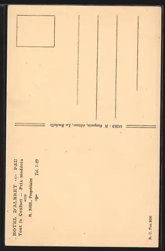 AK Pau, Hôtel d`Albret, M. Niel Propriétaire