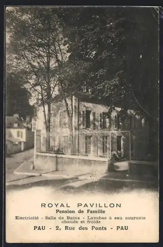 AK Pau, Royal Pavillon, Pension de Famille, 2 Rue des Ponts
