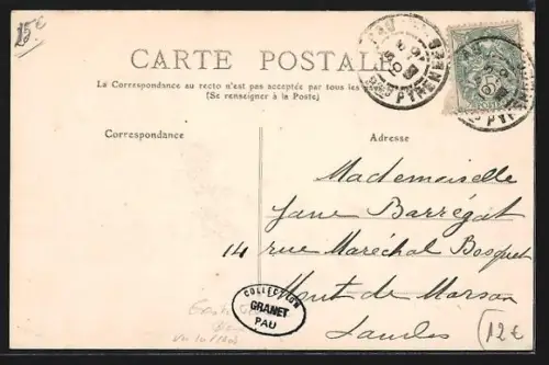 AK Pau, Un Coin de la Place de la République et la Rue Carnot