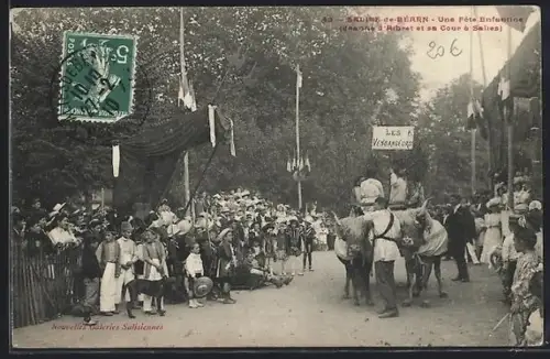 AK Salies-de-Béarn, Une fête enfantine, Jeanne d`Albret et sa Cour à Salies
