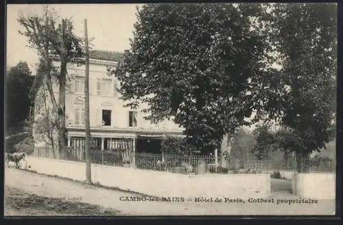 AK Cambo-les-Bains, Hôtel de Paris, Colbert propriétaire