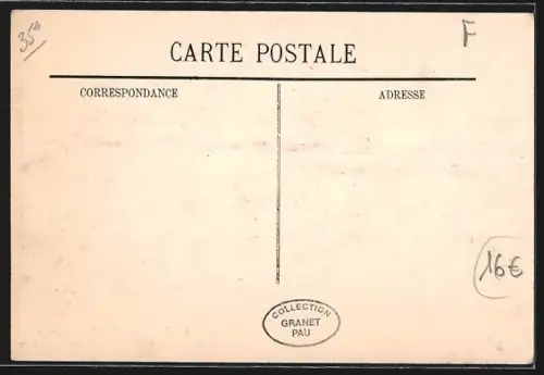 AK Pau, Hôtel de la Poste, H. Dabbadie, Propriétaire, Salon de Lecture