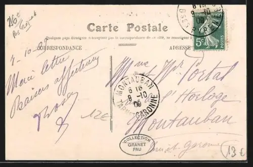 AK Pau, Rue des Cordeliers, Porche Église St-Jacques