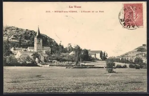 AK Murat-sur-Vèbre /Tarn, L`Église et la Pise