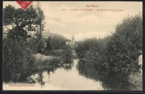 AK Murat-sur-Vèbre /Tarn, Le Gouffre du Vicaire et vue sur le village