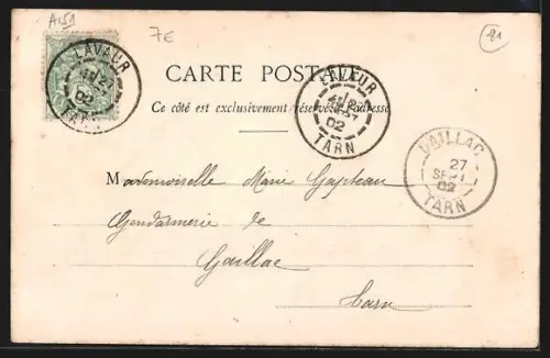 AK Lavaur /Tarn, Quartier des Tourreilles avec femme près d`un chemin boisé